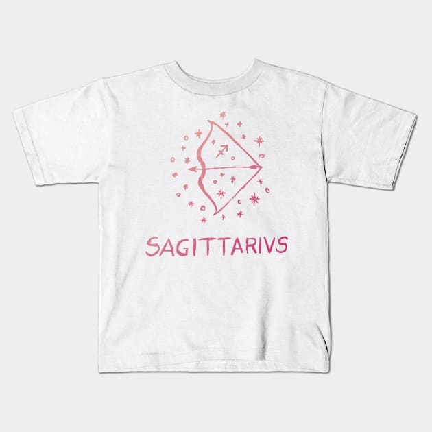 Sagittarius 3 Kids T-Shirt by Very Simple Graph